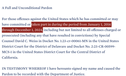 Hunter Is ‘Treated Differently’ By Deep State, But Not How Joe Biden’s Pardon Suggests